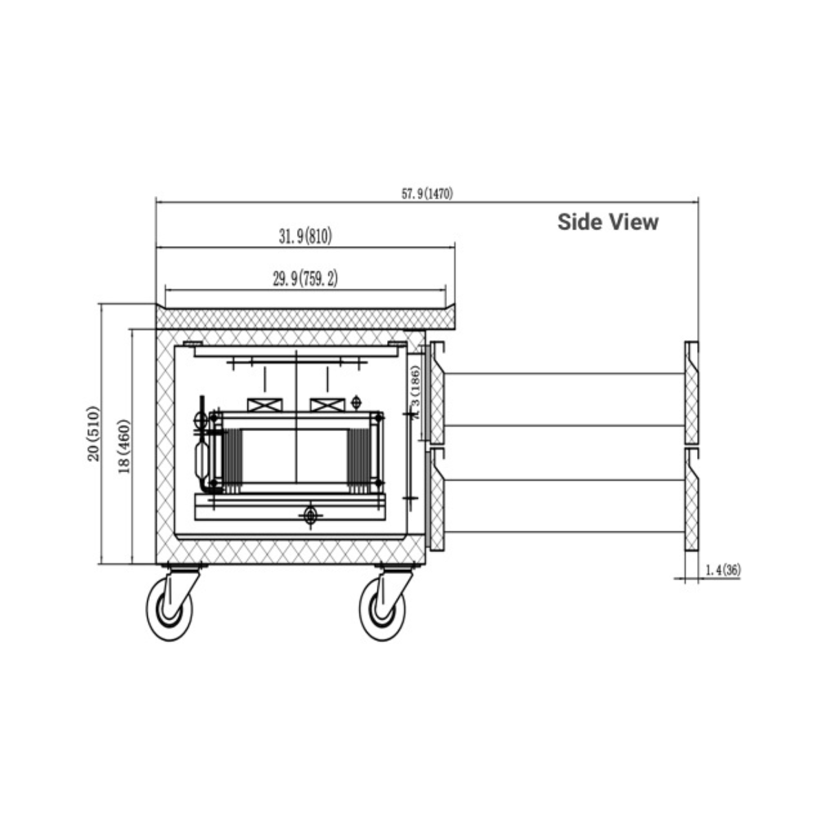 VALPRO 50″ REFRIGERATED CHEF BASE - VPCB-50
