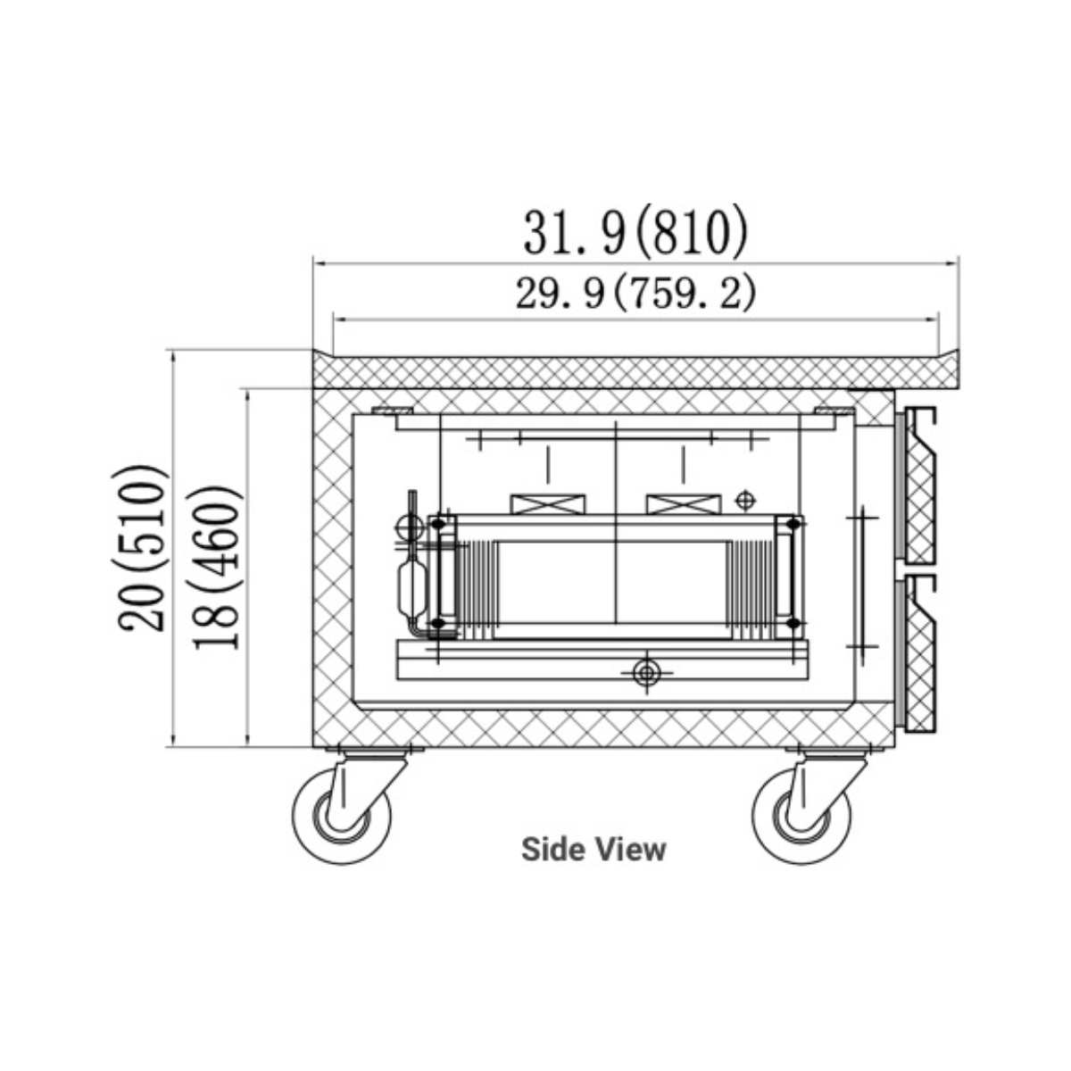VALPRO 62″ REFRIGERATED CHEF BASE - VPCB-62