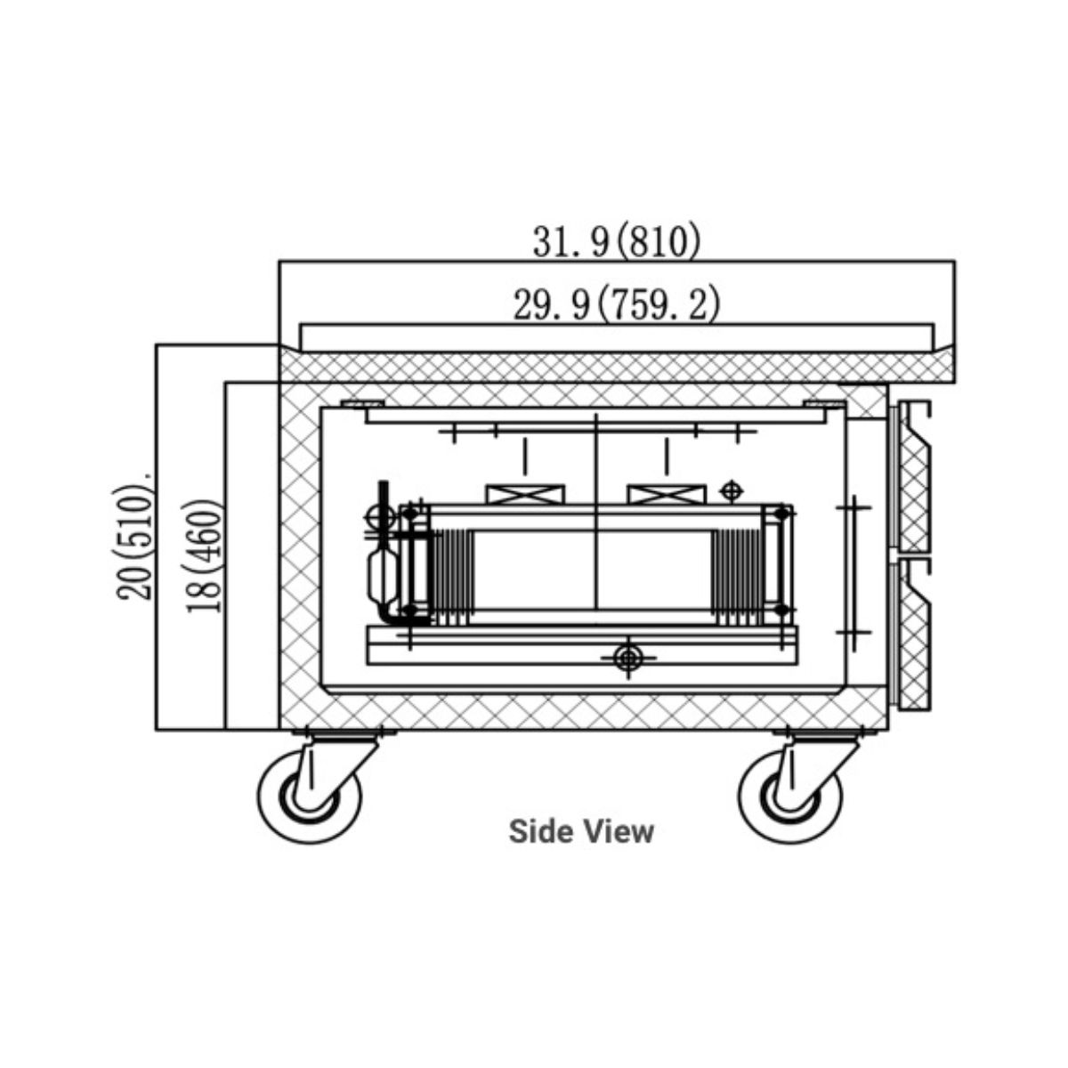 VALPRO 74″ REFRIGERATED CHEF BASE - VPCB-74