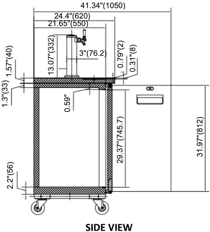 VALPRO DIRECT DRAW BEER DISPENSER 61″ – 2-TOWERS -2 TAPS - VPBD3-2