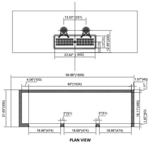 VALPRO DIRECT DRAW BEER DISPENSER 73″ – 2 TOWERS – 4 TAPS - VPBD4-2