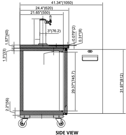VALPRO DIRECT DRAW BEER DISPENSER 73″ – 2 TOWERS – 4 TAPS - VPBD4-2