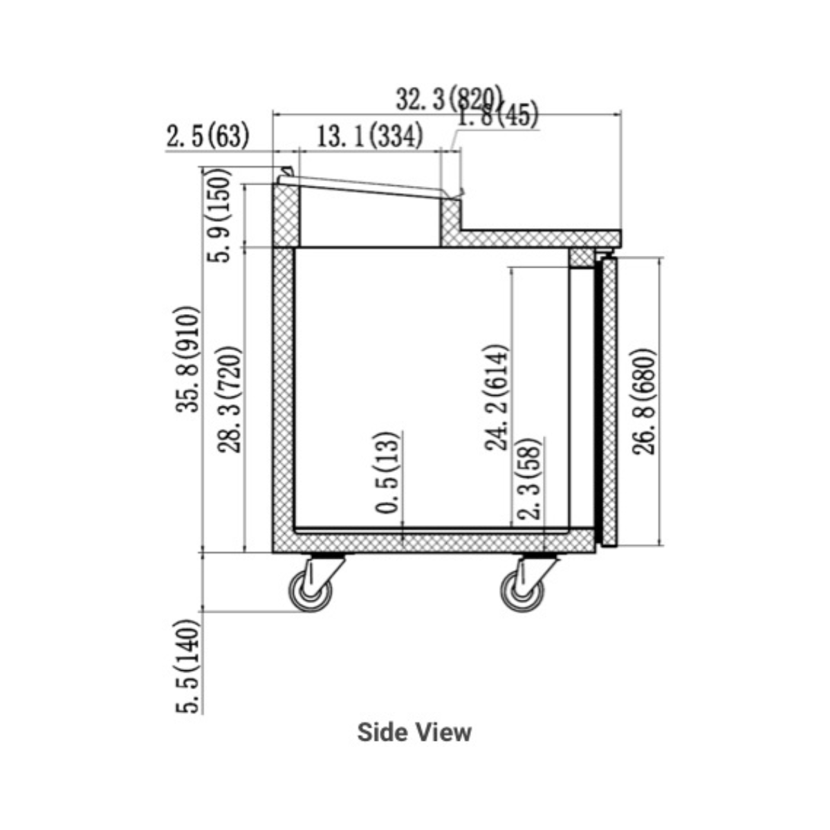 VALPRO 71″ TWO-DOOR PIZZA PREP TABLE REFRIGERATOR - VPP71-HC