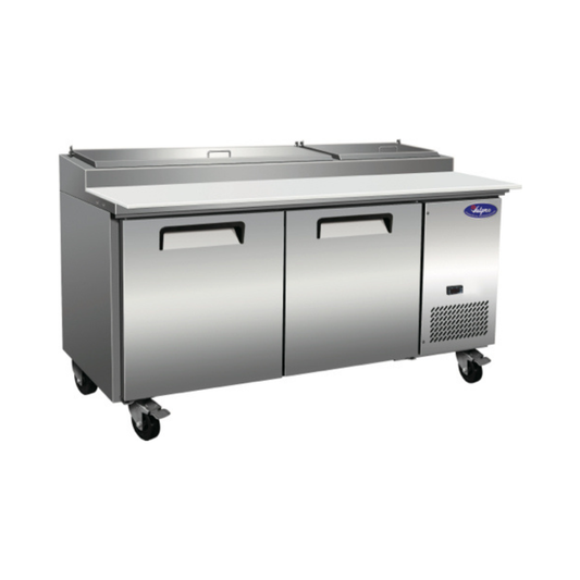 VALPRO 71″ TWO-DOOR PIZZA PREP TABLE REFRIGERATOR - VPP71-HC