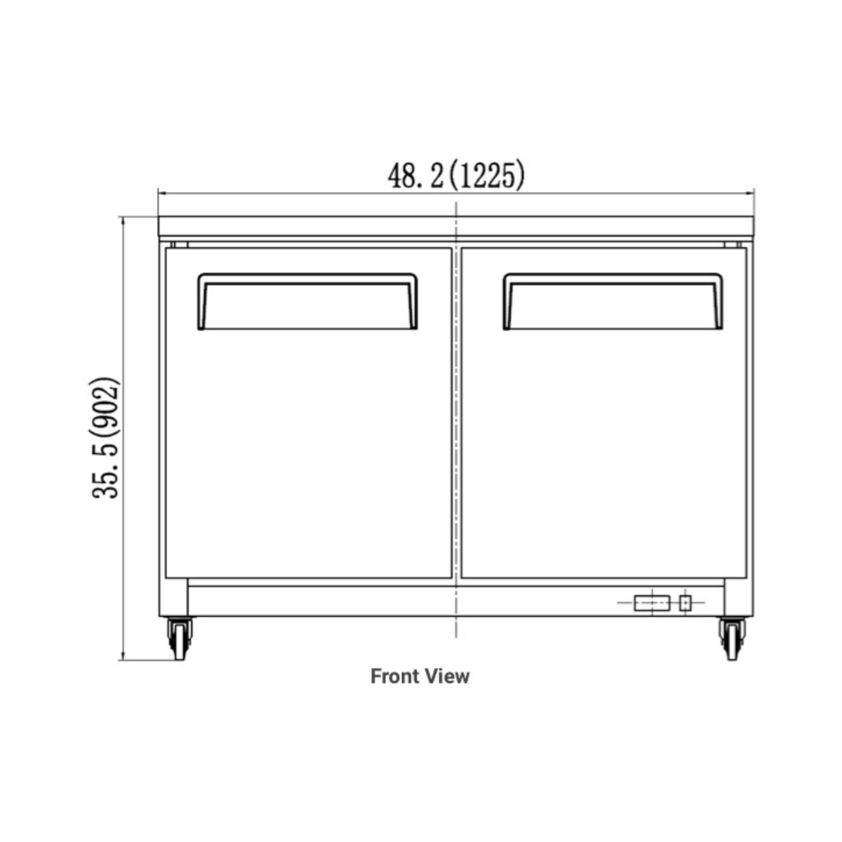 VALPRO 48″ UNDER COUNTER REFRIGERATOR – 12 CU. FT. - VPUCF48