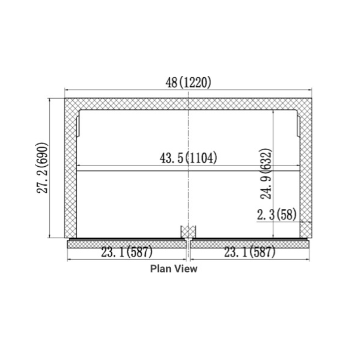 VALPRO 48″ UNDER COUNTER REFRIGERATOR – 12 CU. FT. - VPUCF48