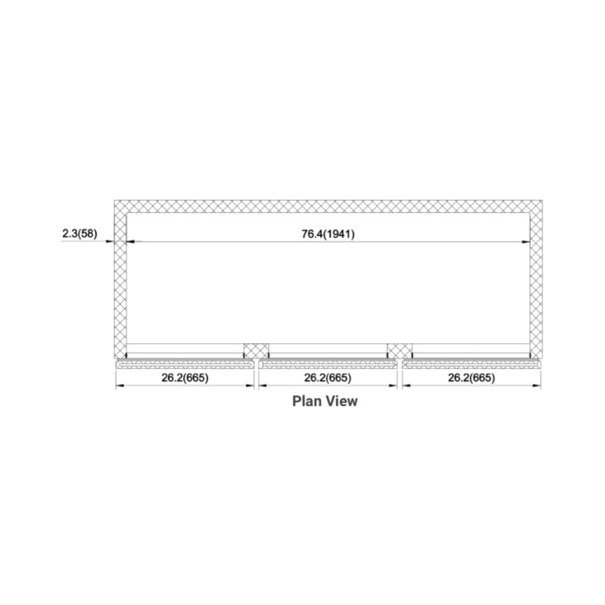 VALPRO VP3R-72HC THREE SWING GLASS DOOR MERCHANDISER REFRIGERATOR – 72 CU. FT. With Top Sign Panel