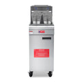 Commercial Deep Fryer, WESTLAKE 40 lb. Capacity Stainless Steel Commercial Gas Floor Fryer with Casters - 90,000 BTU