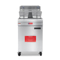 Commercial Deep Fryer, WESTLAKE 70 lb. Capacity Stainless Steel Commercial Gas Floor Fryer with Casters - 150,000 BTU