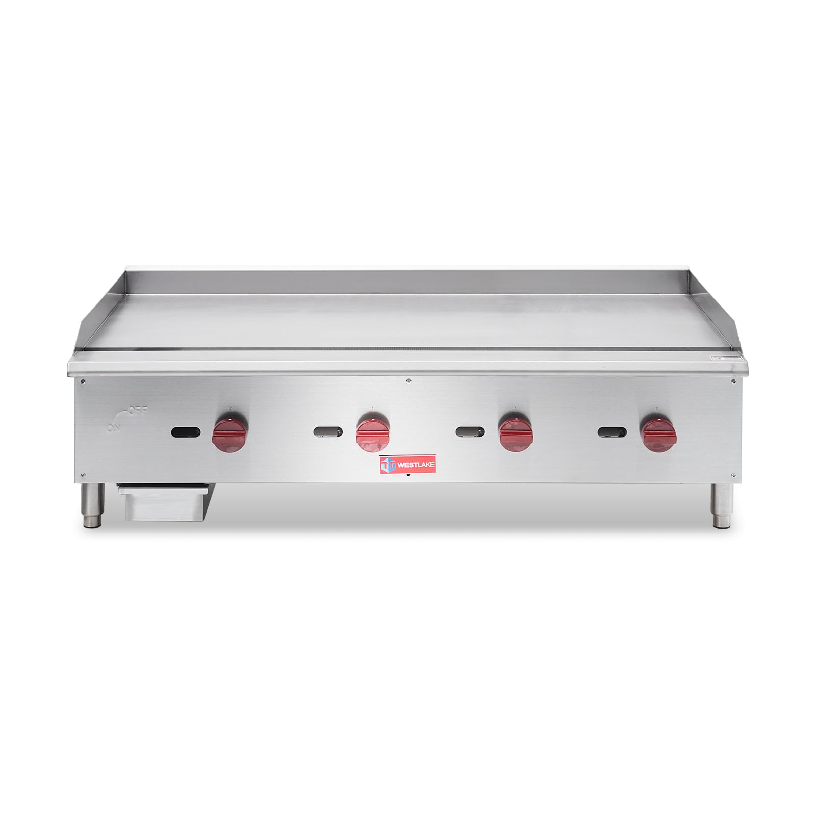 Commercial Gas Griddle, WESTLAKE 48" Countertop Griddle 4 Burner Plate Grill 120,000 BTU
