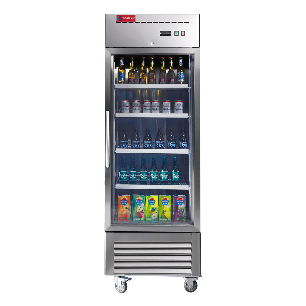 Commercial Refrigerator, Cooler, Fridge Reach-In Solid Door for Restaurant, Bar, Shop, etc