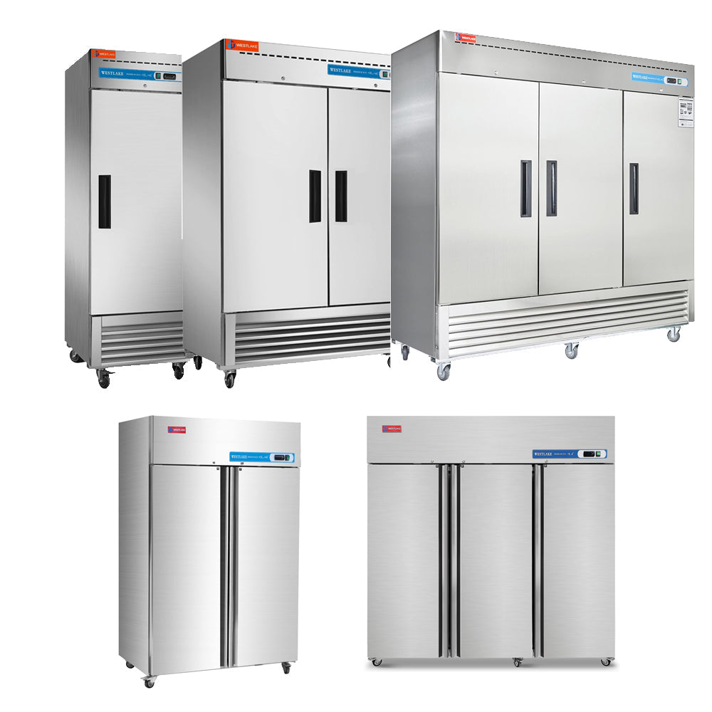 Commercial Refrigerator, Cooler, Fridge Reach-In Solid Door for Restaurant, Bar, Shop, etc
