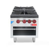 Commercial Stock Pot Range, WESTLAKE 18" Countertop Gas Stock Pot Burner, 2 Burner Stock Pot Stove - 160000 BTU