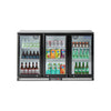 ICECASA Beverage Refrigerator, 3 Glass Door Back Bar Fridge Commericial Beer Cooler Merchandiser