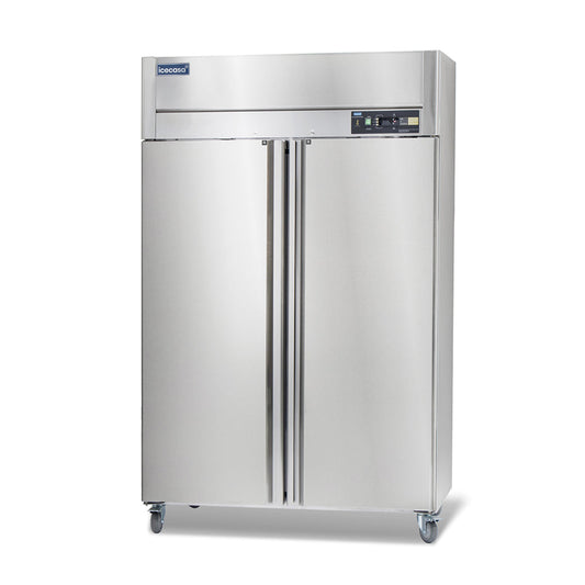 2 Door Commercial Refrigerator, ICECASA 48 Inch Restaurant Commercial Upright Fridge,  Reach-In Cooler