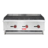 Commercial Charbroiler, WESTLAKE 36" Gas Countertop Radiant Charbroiler 3 Burner Char Broiler- 90,000 BTU